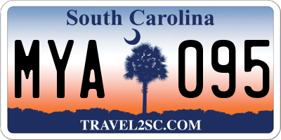SC license plate MYA095