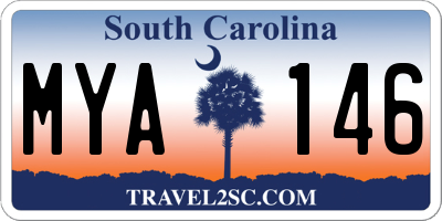 SC license plate MYA146