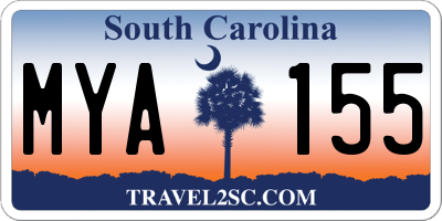 SC license plate MYA155
