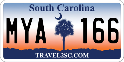 SC license plate MYA166