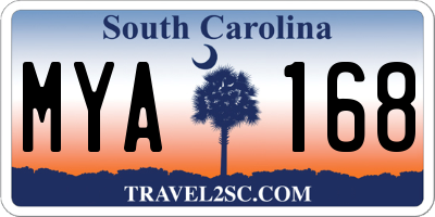 SC license plate MYA168