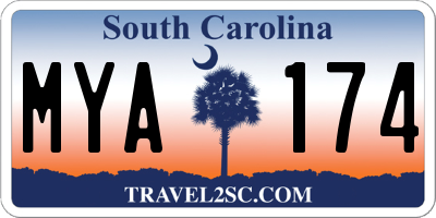 SC license plate MYA174