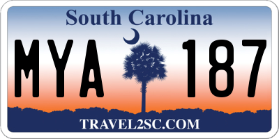 SC license plate MYA187