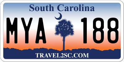SC license plate MYA188