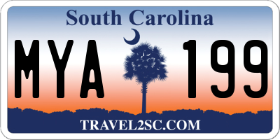 SC license plate MYA199