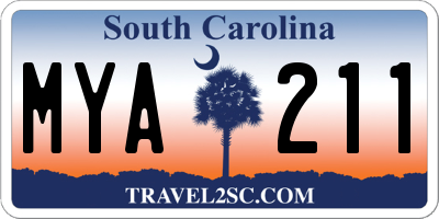 SC license plate MYA211