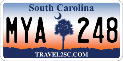 SC license plate MYA248