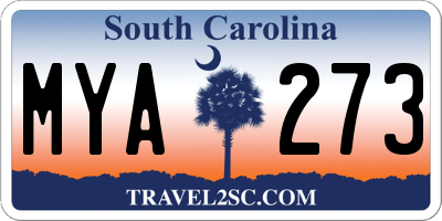 SC license plate MYA273
