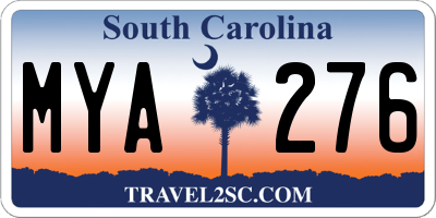 SC license plate MYA276
