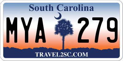 SC license plate MYA279