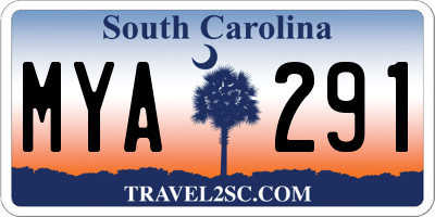 SC license plate MYA291