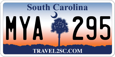 SC license plate MYA295