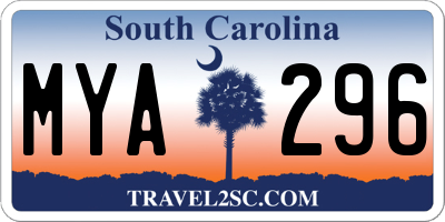 SC license plate MYA296