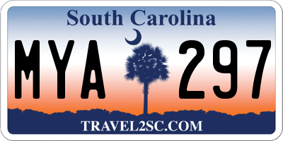 SC license plate MYA297