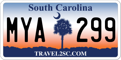 SC license plate MYA299