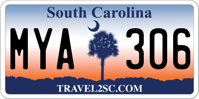 SC license plate MYA306