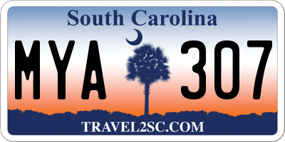 SC license plate MYA307