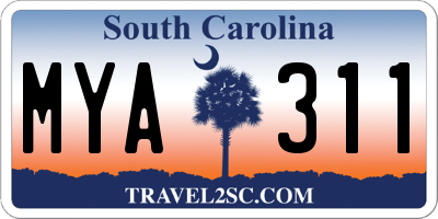 SC license plate MYA311