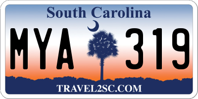 SC license plate MYA319