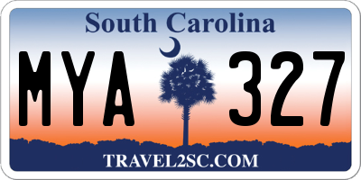 SC license plate MYA327