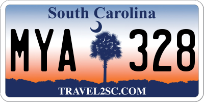 SC license plate MYA328