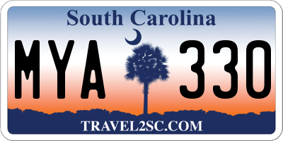SC license plate MYA330