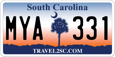 SC license plate MYA331