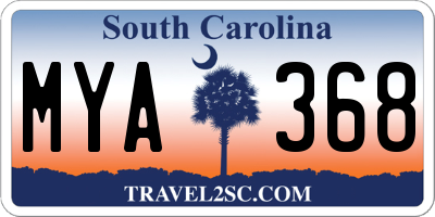 SC license plate MYA368