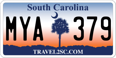 SC license plate MYA379