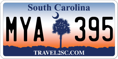 SC license plate MYA395