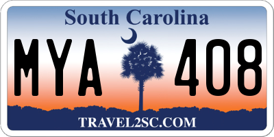 SC license plate MYA408