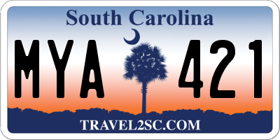 SC license plate MYA421