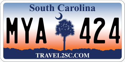 SC license plate MYA424