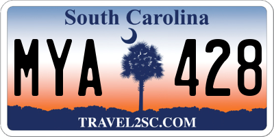 SC license plate MYA428