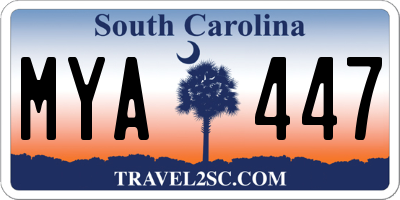 SC license plate MYA447