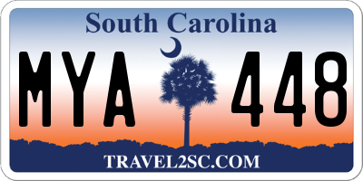 SC license plate MYA448