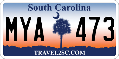 SC license plate MYA473