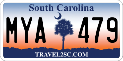SC license plate MYA479