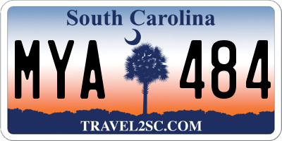 SC license plate MYA484