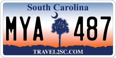 SC license plate MYA487