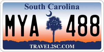 SC license plate MYA488
