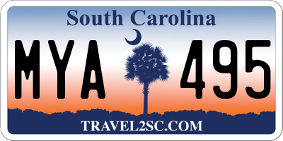 SC license plate MYA495