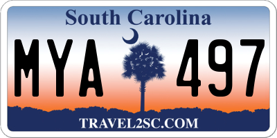 SC license plate MYA497