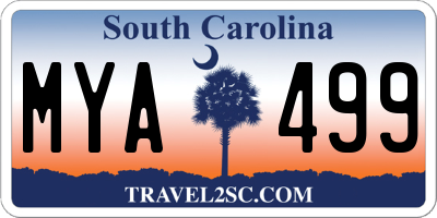 SC license plate MYA499
