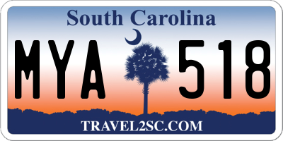 SC license plate MYA518