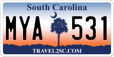 SC license plate MYA531