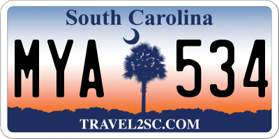 SC license plate MYA534