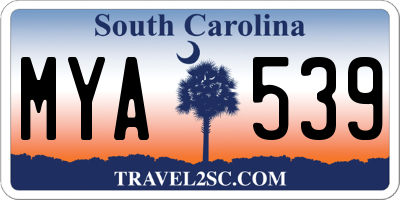 SC license plate MYA539