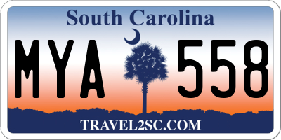 SC license plate MYA558