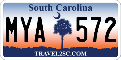 SC license plate MYA572